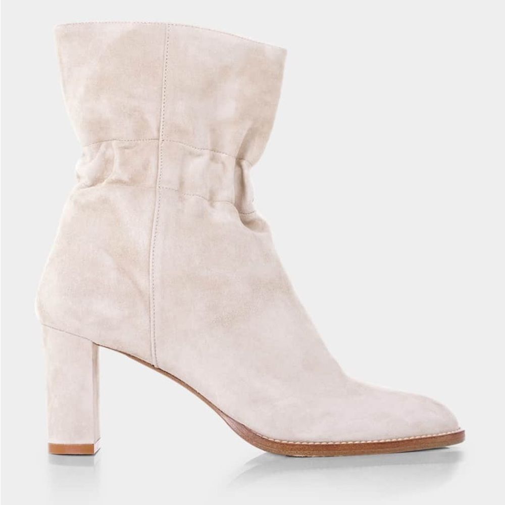 Marion Parke Lola Suede Pull On Luxury Designer Ankle Boots Bootie Women Size 36